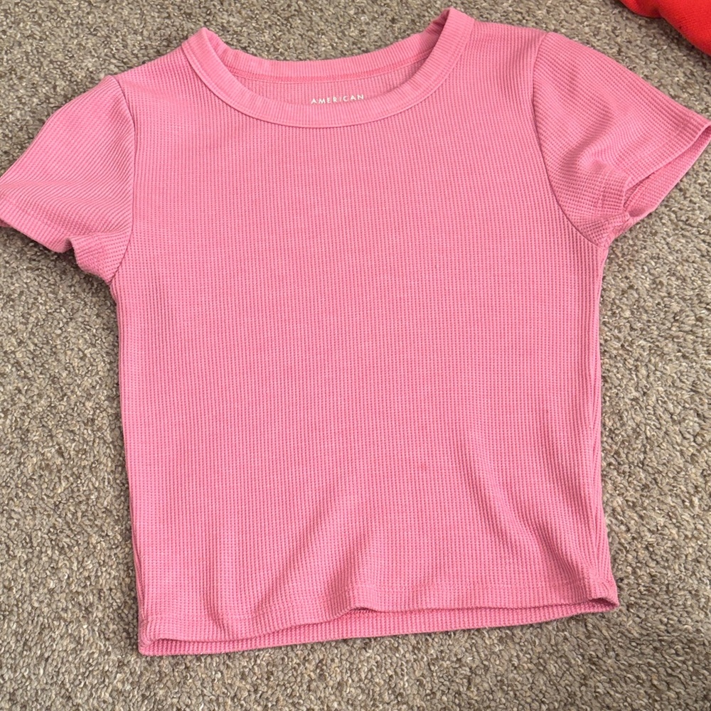 American Eagle Short Sleeve Pink Tee
